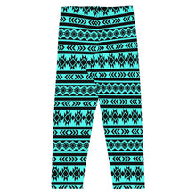 Load image into Gallery viewer, Turquoise Aztec Kid&#39;s Leggings
