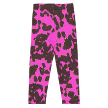 Load image into Gallery viewer, Cow Print - Pink Kid&#39;s Leggings
