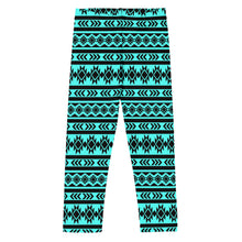 Load image into Gallery viewer, Turquoise Aztec Kid&#39;s Leggings
