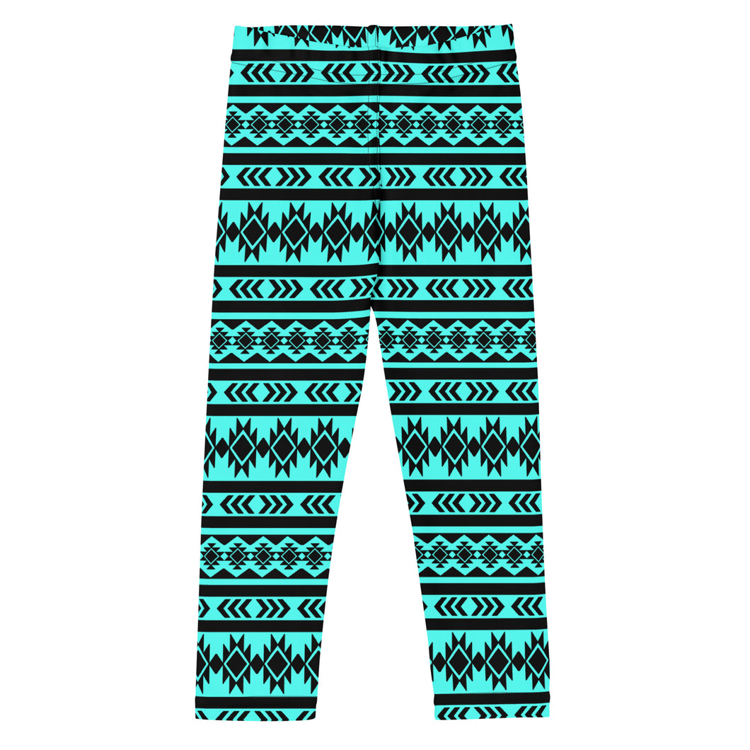 Turquoise Aztec Kid's Leggings