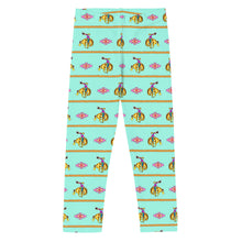 Load image into Gallery viewer, Cowgirl Bronc Rider - Light Turquoise Kid&#39;s Leggings
