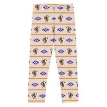 Load image into Gallery viewer, Cowboy Bronc Rider Aztec - Tan Kid&#39;s Leggings
