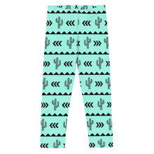 Load image into Gallery viewer, Cactus Aztec Turquoise - Kid&#39;s Leggings
