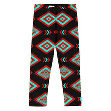 Load image into Gallery viewer, Aztec Turquoise &amp; Red Toddler/Kid&#39;s Leggings
