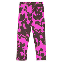 Load image into Gallery viewer, Cow Print - Pink Kid&#39;s Leggings
