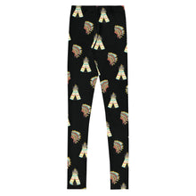 Load image into Gallery viewer, Headdress &amp; Teepee - Youth Leggings
