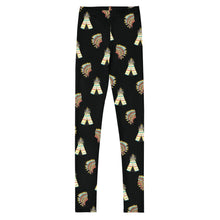 Load image into Gallery viewer, Headdress &amp; Teepee - Youth Leggings
