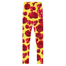 Load image into Gallery viewer, Rose - Yellow Youth Leggings
