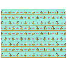 Load image into Gallery viewer, Cowgirl Bronc Rider Aztec - Turquoise Throw Blanket
