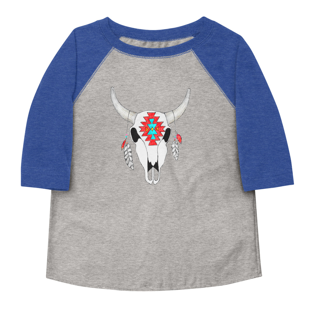 Aztec Skull 3/4 Toddler shirt